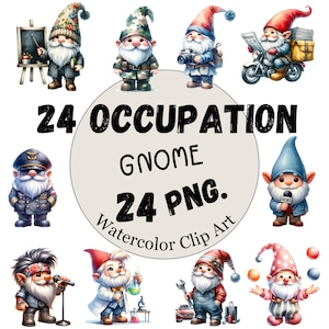 Occupation gnome Clipart, Professions Clipart, Career, Professions Gnome , Occupation Clipart, job clipart, Professions Workers Clipart PNG