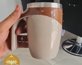 Magnetic Mug, Camping Mug, Stainless Steel Cup, Automatic Mixer Coffee Cup, Coffee And Tea Cup, Breakfast Steel Mug