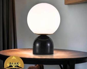 Decorative Glass Table Lamp, Led  Room Light,  Modern Living Room Desk Lamp, Mushroom Decor Night Light, Bedside Illumination