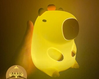 Capybara Form Silikon Nachtlicht, moderne mehrfarbige Schreibtischlampe, süße Lampe Nachttisch, Baby Schlaf Nachtlicht, Boho Room Decor