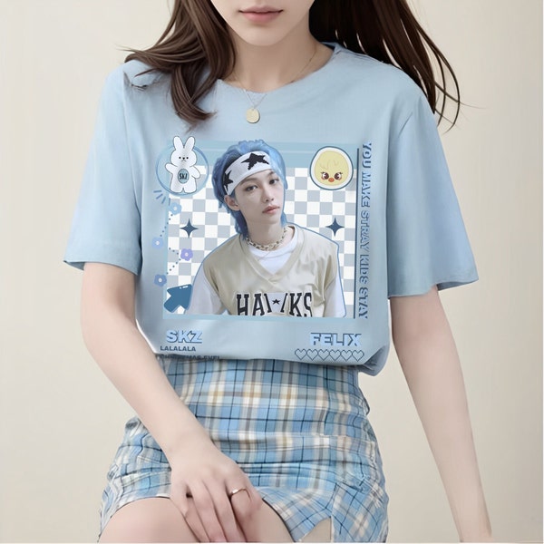 Stray Kids Felix Cute Shirt, Felix Tshirt, Stray Kids Shirt, Kpop Gift for her or Him, Kpop Tshirt, Stay Shirt, Hyunjin, Lee Know, Bangchan