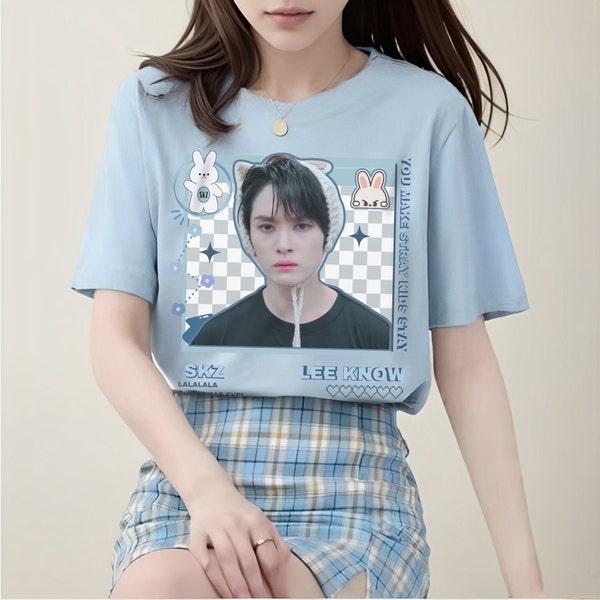 Stray Kids Lee Know Cute Shirt, Lee Know Tshirt, Stray Kids Shirt, Kpop Gift for her or Him, Kpop Tshirt, Stay Shirt, Hyunjin, Bangchan