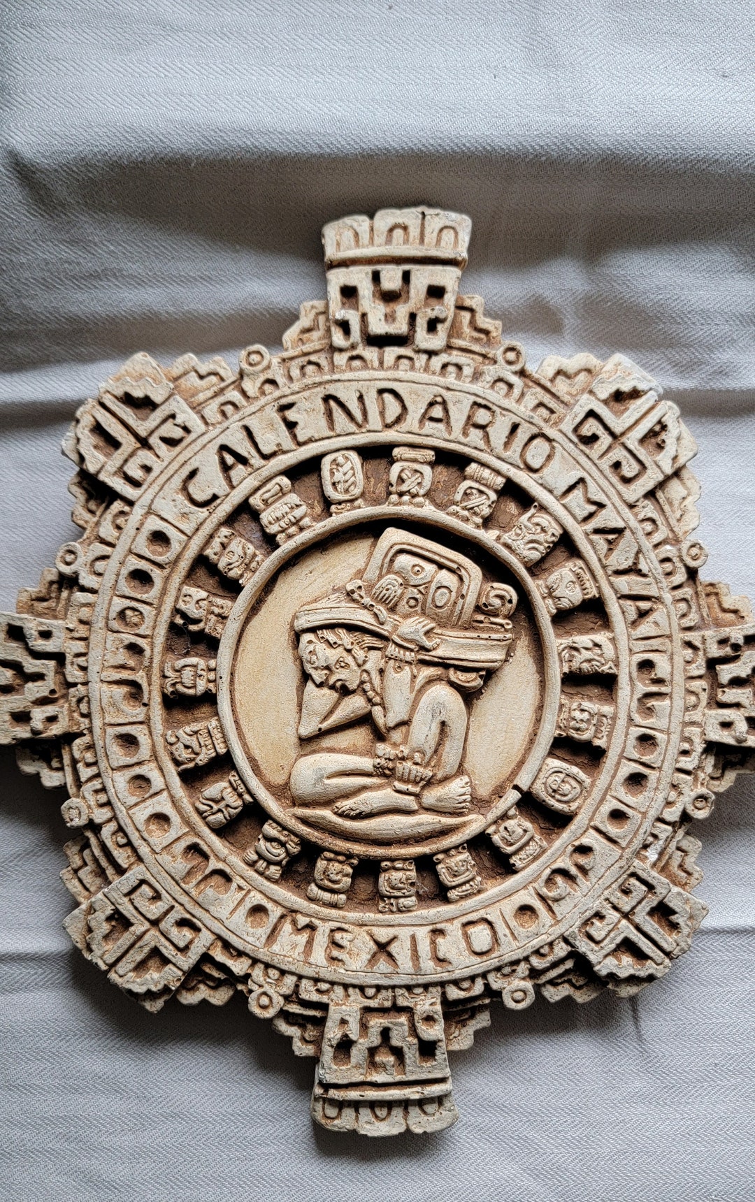 Mayan Calendar Cast Plaster Vintage - Etsy
