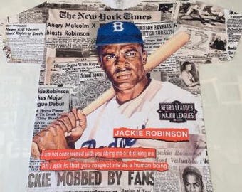 NEGR0 LE@GUES Baseball Shirt Newspaper Juneteenth Black History Month