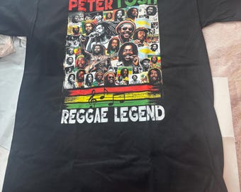 Peter T0sh Black Tee super Collage Dreadlock Rasta Reggae Jamaica Black History Month Juneteenth