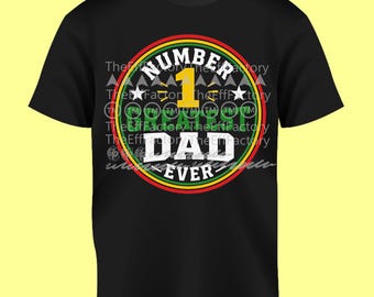 Black Cotton Shirt Number 1 Dad Fathers Day Celebrate Dads matter