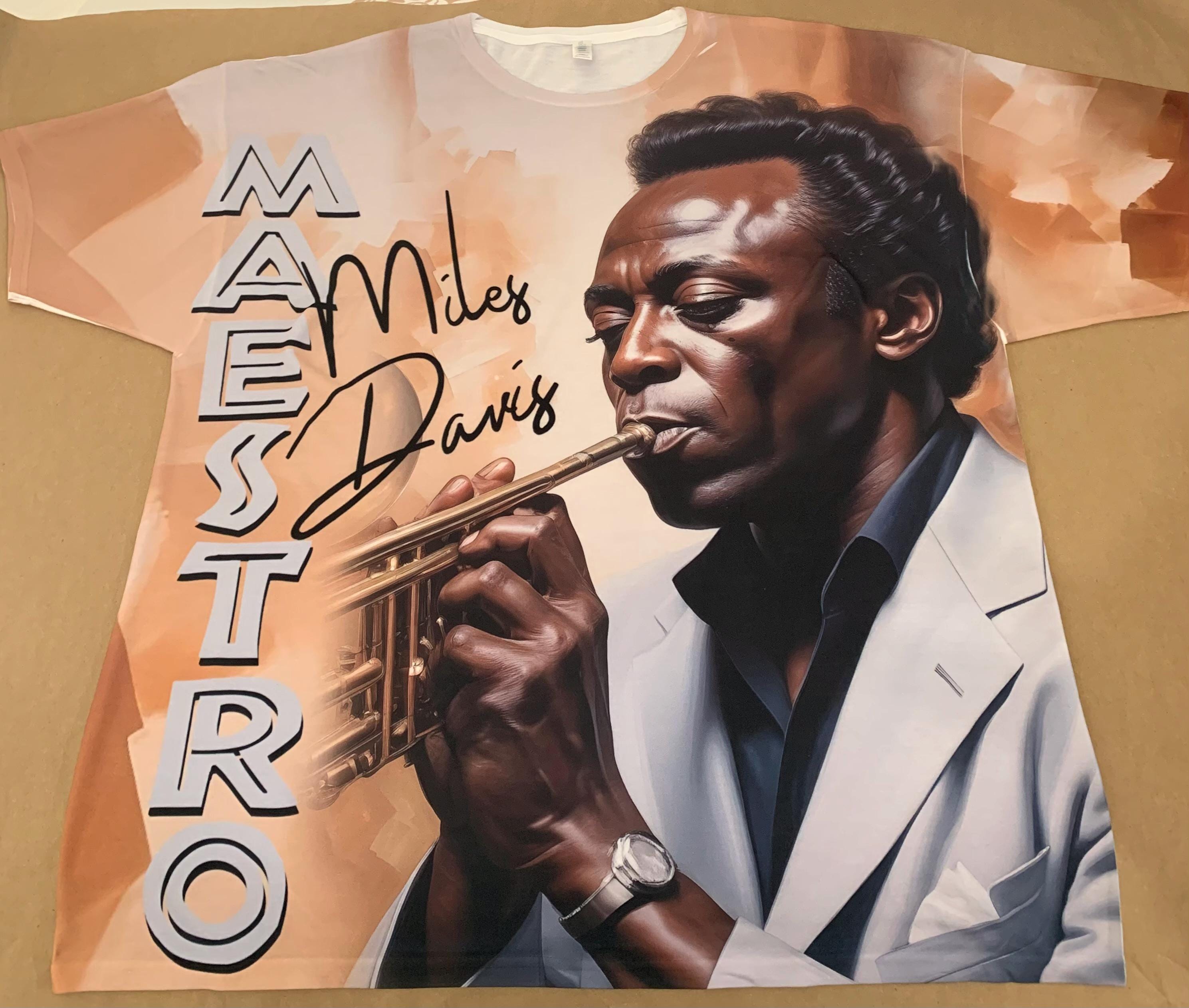M!les Dav!s Shirt Maestro Jazz Music Legends Black History Month Old School FBA