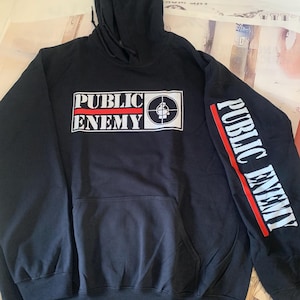 Publ!c Enemy Black Cotton Hoodie Old School Hip Hop East coast Rap Underground rap  80's 90's old School Music Christmas Gifts