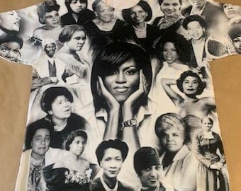 Black Women Collage Shirt Michelle Obama 0prah W1nfrey Harriet Tubman Nin@ S1mone Juneteenth Black History Mothers Day Christmas