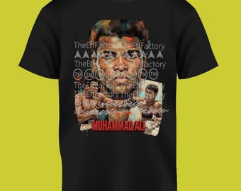 Boxing Shirt Muh@mmad Al! Champ Legend Collage Black History Month Sports 2