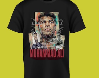 Boxing Shirt Muh@mmad Al! Champ Legend Collage Black History Month Sports