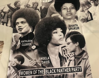 Black Panther Party Women Shirt Angela Davis Kathleen Cleaver Huey P. Newton Bobby Seale Assata Shakur Black History Juneteenth Christmas