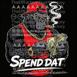 PNG Digital Download Gorilla Boss 3 Money Hustler Gwap Bout My Paper Spend Dat