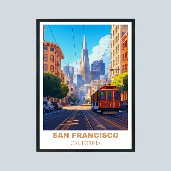 San Francisco Poster Druck, Kalifornien Wandkunst, San Francisco Reise Poster Druck, San Francisco Kunst, Kalifornien Reiseplakat, Reisegeschenk