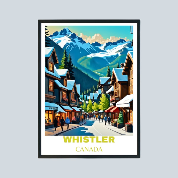 Whistler Reisedruck, Kanada Wandkunst, Whistler Reiseposterdruck, Whistler Wandkunst, Kanada Reiseposter, Reisegeschenk