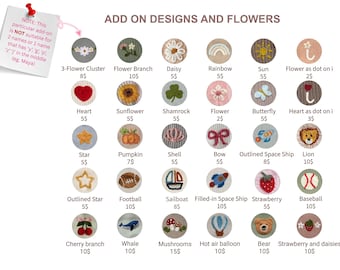Add on designs & flowers for the Infant Baby Romper