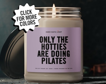 Funny Pilates Gift Idea for Pilates Instructor, Fitness Trainer Gift for Pilates Lover, Candle for Pilates Decor, Pilates Gift for Her Yoga