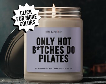 Funny Pilates Gift Idea for Pilates Instructor, Fitness Trainer Gift for Pilates Lover, Candle for Pilates Decor, Pilates Gift for Her Yoga