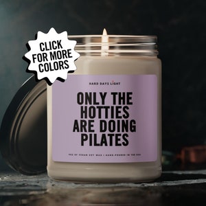 Funny Pilates Gift Idea for Pilates Instructor, Fitness Trainer Gift for Pilates Lover, Candle for Pilates Decor, Pilates Gift for Her Yoga
