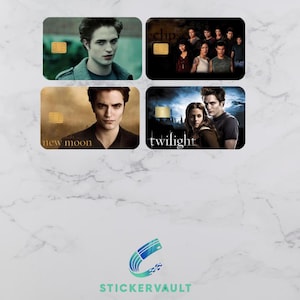 Sticker Twilight Saga Edward Bella pour carte de crédit - petite puce