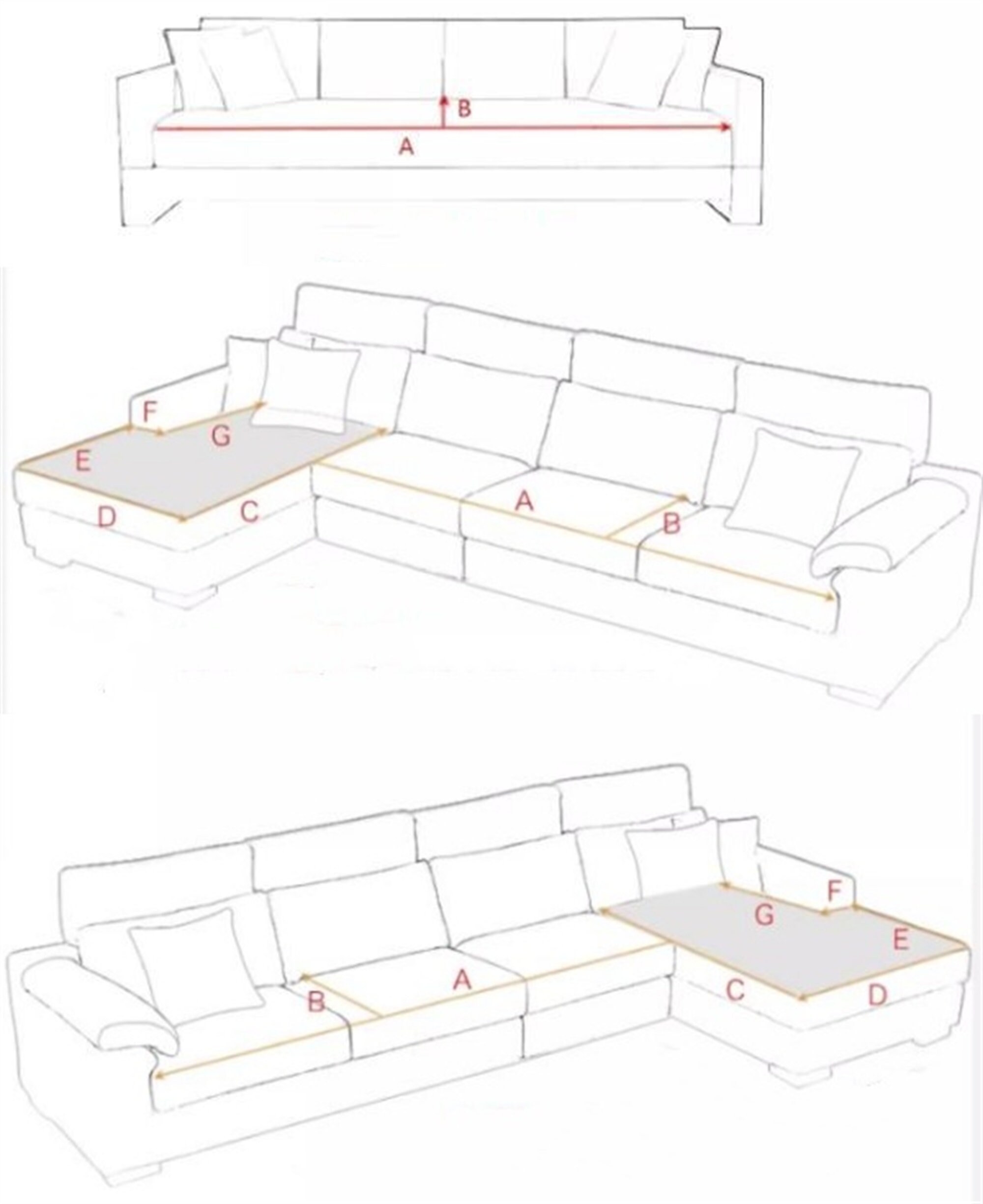 Black Loose Covers, Irregular Shape Sofa Slipcover, Nonslip Chenille