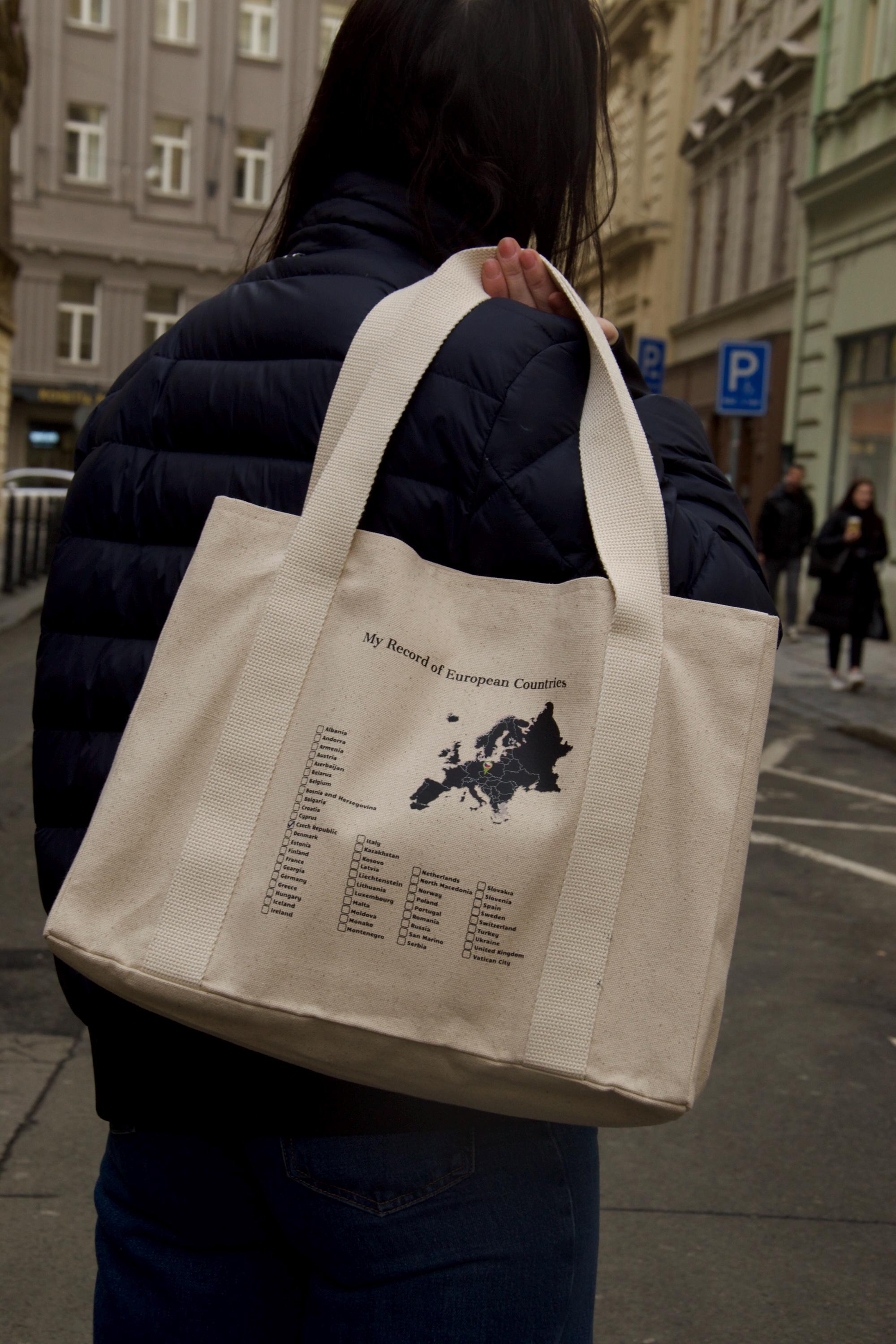 Sac cabas, sac en textile avec impression, sac shopping élégant.