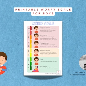 Worry Meeter Worry Scale for Boys, Worry Thermometer, Printable Feelings Poster - Etsy