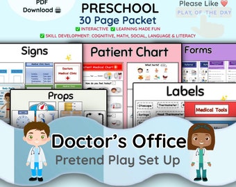 Doctor's Office Pretend Play Set Up