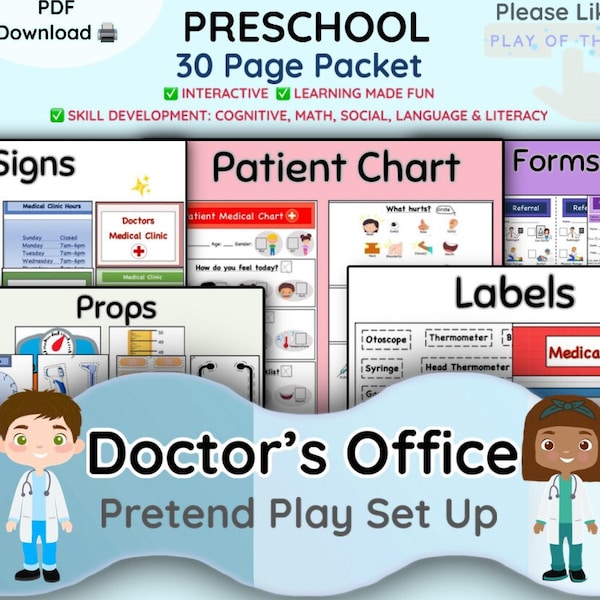Doctor's Office Pretend Play Set Up