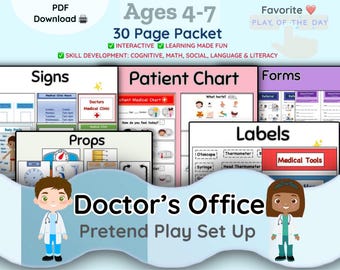 Doctor's Office Pretend Play Set Up