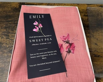 Personlig blompresent till födelsemånaden, unik födelsedagspresent till henne, mjuk tofshalsduk, födelsedagspresent till mamma, bästis, syster, dotter