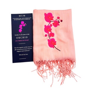 Personalisierte Mutter Blume Schal | Einzigartiges Geburtstagsgeschenk für Mama | Handgefertigte Quaste Schal | Geburtsmonat Blume Schal|Schal, Schal