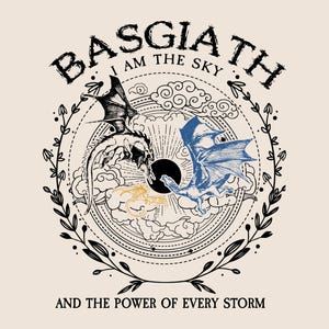 Basgiath I Am The Sky PNG, Fourth Wing Png, Dragon Rider, And The Power of Every Storm, Fourth Wing Lover Gift,Violet Sorrengail,Bookish Png