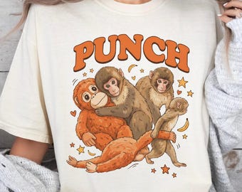 Monkey Punch Shirt Comfort Colors® Tee, Monkey Punch Graphic Tee, Baby Monkey Shirt, Monkey Punch Gift, Animal Lover Gift For Mom