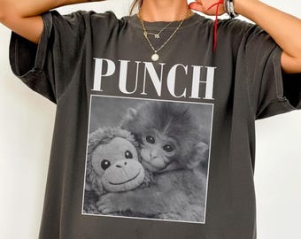 Monkey Punch Shirt Comfort Colors® Tee, Monkey Punch Graphic Tee, Baby Monkey Shirt, Monkey Punch Gift, Animal Lover Gift For Mom