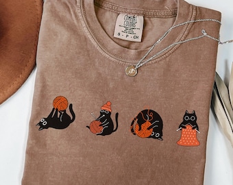 Comfort Colors® Funny Sewing Shirt, Cat Sewing Shirt, Sewing Lover Shirt, Cat Lover Shirt, Sewing Machine Shirt, Seamstress Gift Tee