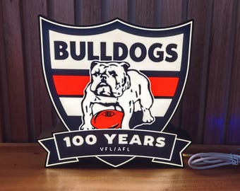 Footscray Bulldogs 100 Years Limited Edition - LED Lightbox