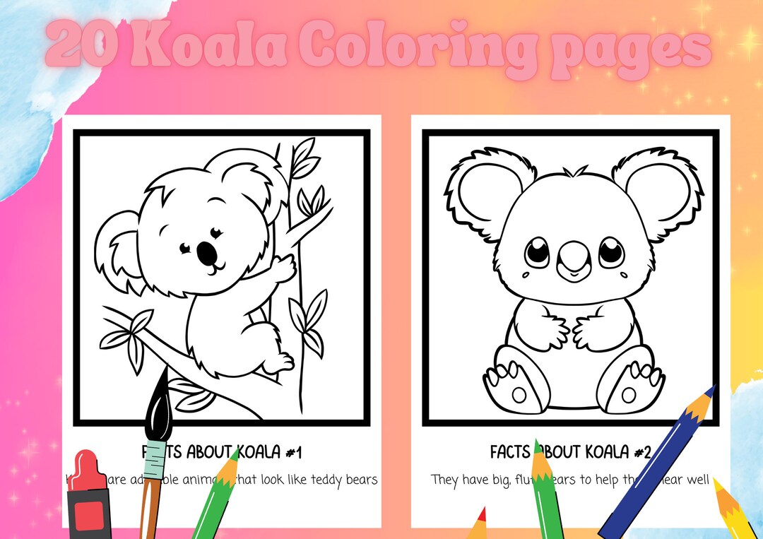 Koala, Coloring Pages, Coloring Book, Kids, Animal, Printable, Coloring ...