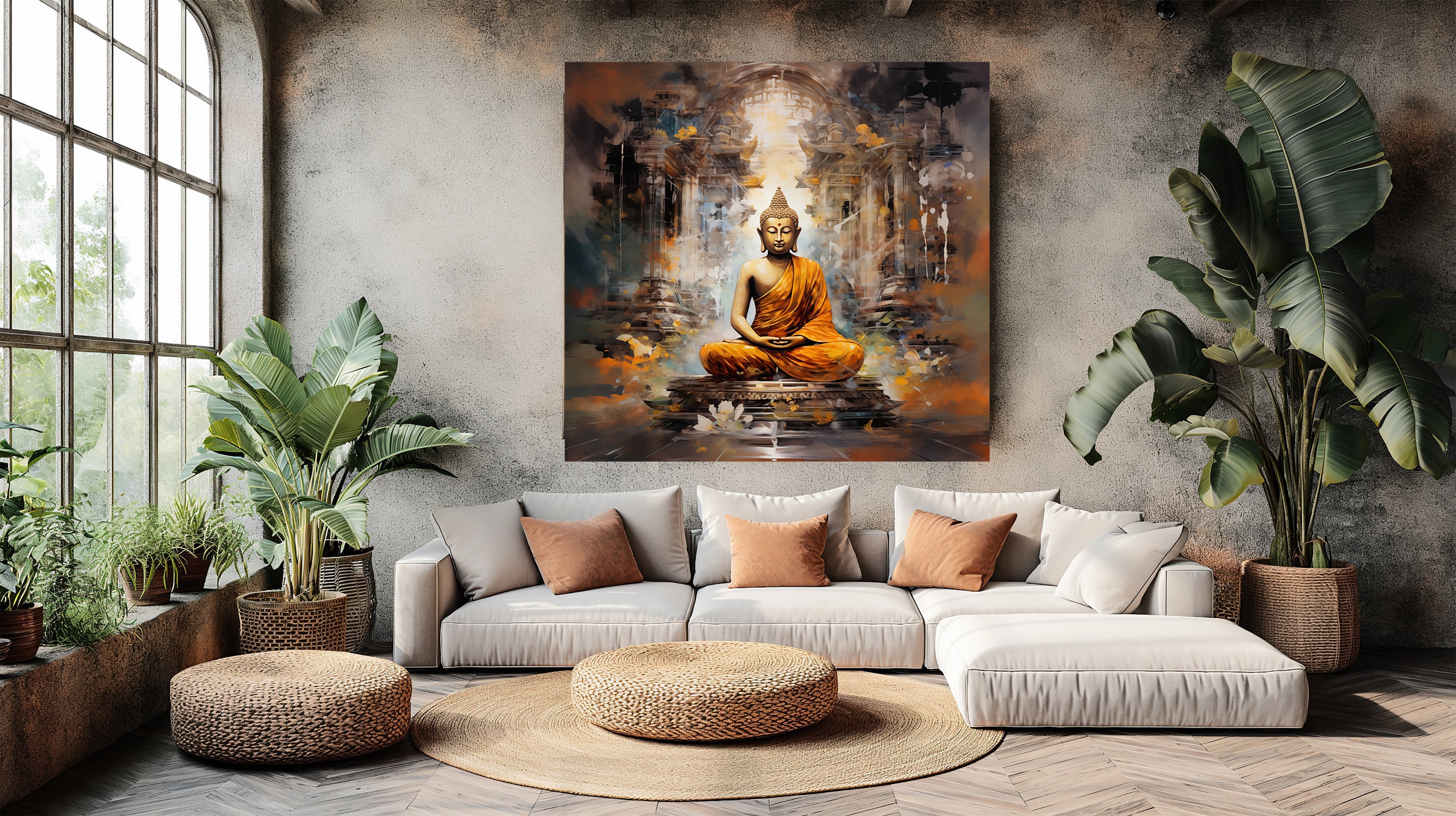 Buddha Wall Art THAI Style Buddha Housewarming Gift Abstract Painting ...