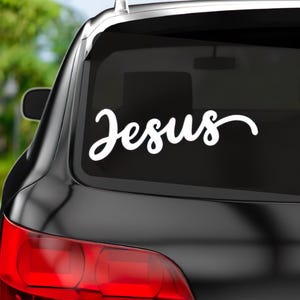 Jesus Car decal Religious decal Auto decal Car decal Jesus decal Car Window decal Gift Premium Outdoor Car Decal Waterproof Faith Car Decal