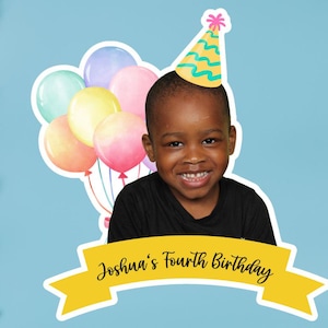 Personalized Kids Birthday Stickers: Custom Party Favor Decals