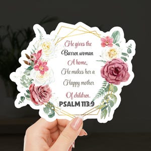 La convierte en una madre feliz. Pegatina Tratando de concebir. Pegatina Meditación FIV TTC positiva. Pegatina Escritura sobre el embarazo.