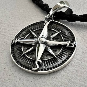 Compass North Star Pendant, Silver Compass, Compass, NorthStar, Medallion, Handmade Pendant Sterling Silver 925!