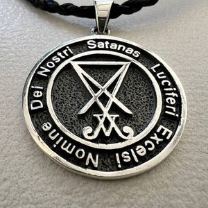 Handmade 3D Sterling Silver 925 Sigil of Lucifer Pendant - Occult Satan Seal Necklace, Gothic Jewelry, Esoteric Talisman