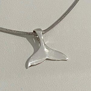 Sterling Silver 925 Whale Tail Pendant, Handmade Ocean-Inspired Gift, Nautical Symbol Necklace, Minimalist Sea Jewelry, Beach Lover Gift