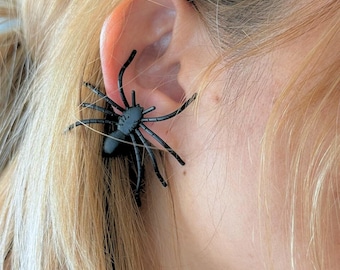 3D Giant Spider Stud Earring, Realistic Creepy Spider Jewelry, Gothic Cosplay Accessory, Halloween Gift