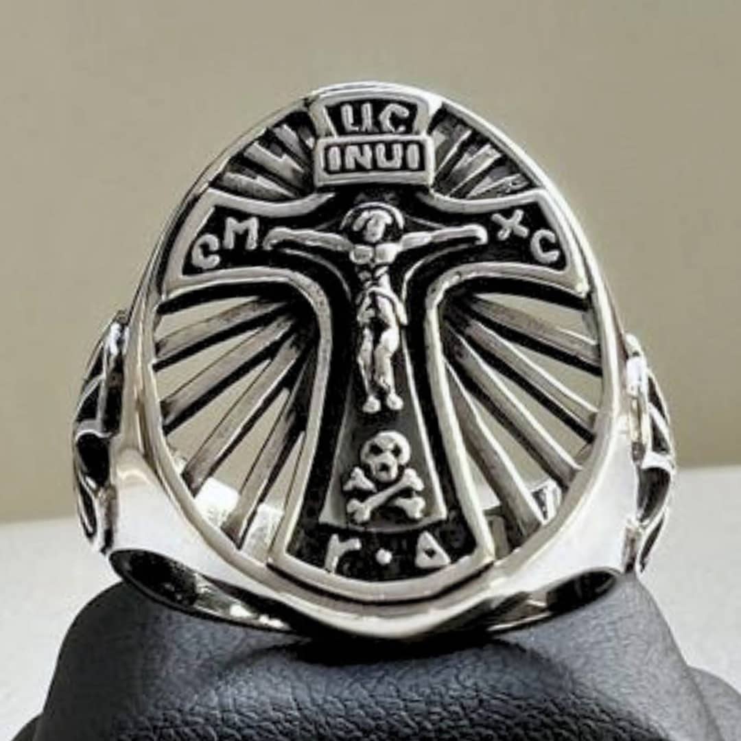 3D Sterling Silver 925 Crucifixion Ring – Handmade Celtic Cross Jesus ...