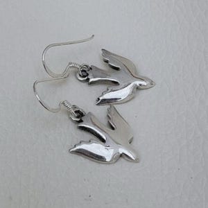 Sterling Silver 925 Dove Earrings Gift – Handmade Peace Bird Jewelry for Her, Animal Stud Earrings for Wedding or Everyday Wear