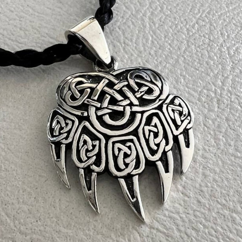 Celtic Bear Claw Viking Amulet .925 Sterling Silver Pendant main image 1