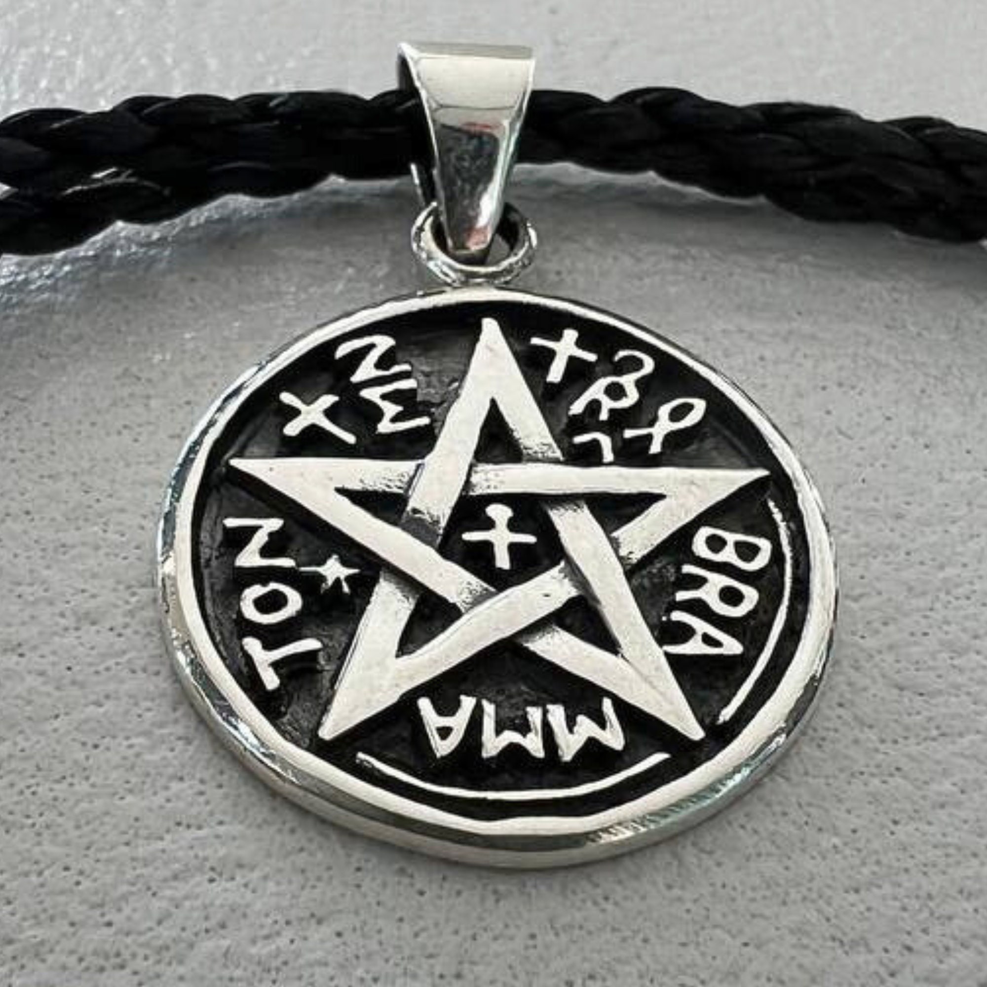 925 Sterling Silver Pentagram Pendant – Tetragrammaton Star, Solomon Seal, Sacred Symbol Jewelry